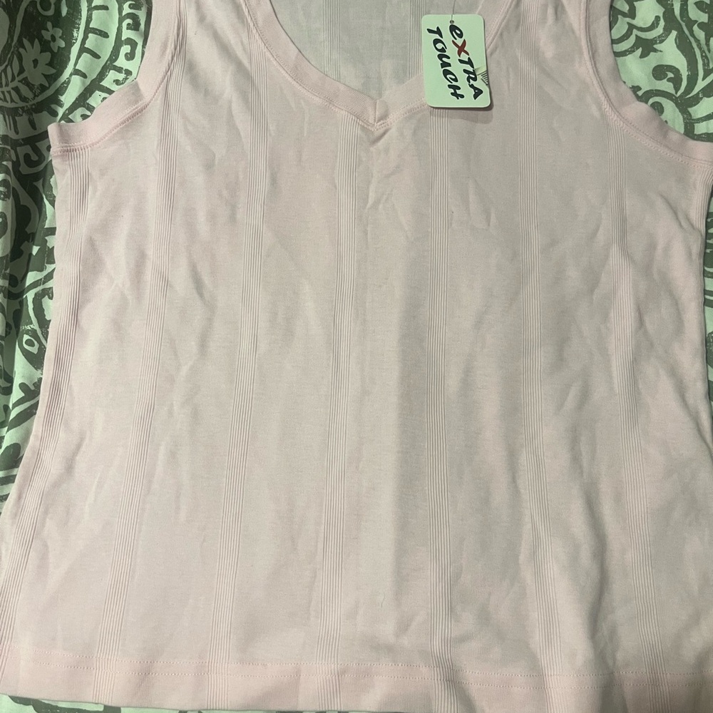 Extra Touch Pink Tank Top